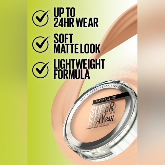 NEW Maybelline Super Stay 24H Hybrid Powder-Foundation Shade 112 6g - Picture 6 of 7